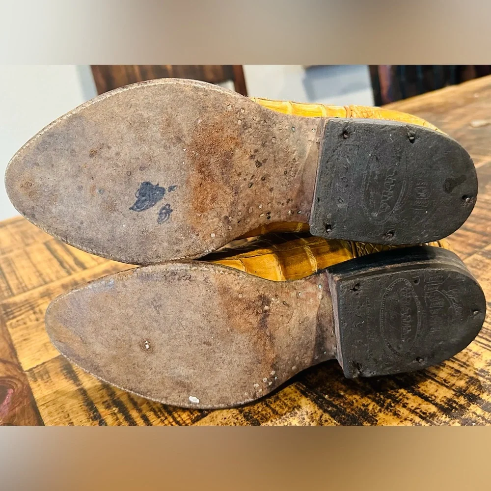 VINTAGE CUADRA MEXICO GATOR WESTERN BOOT MEN OR WOMEN!! Men size 7.5 women 8.5/9 - Picture 14 of 14